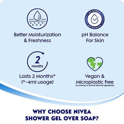 Nivea Fresh Pure Shower Gel 250 ml - Shower Gels & Body Wash