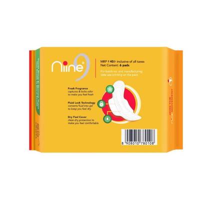 Niine Ultra Thin Sanitary Pads - Extra Long (Pack of 3 x 6's) - Sanitary Napkins