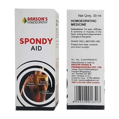 Bakson's Spondy Aid Drops 30 ml - Homeopathic Drops