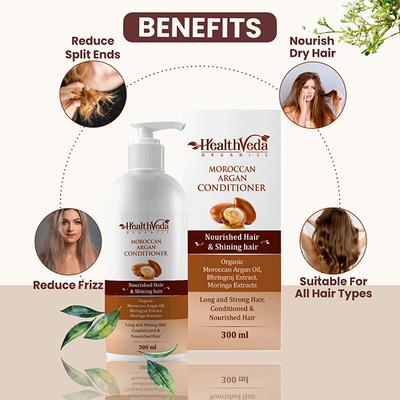 Health Veda Moroccan Argan Conditioner 300 ml - Conditioners