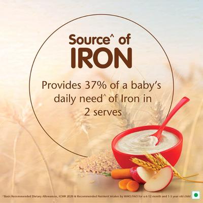 Nestle Cerelac Stage 1 (6 Months+) Powder - Wheat Apple Carrot 300 gm (Refill Pack) - Baby And Infant Supplements