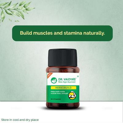 Dr. Vaidya's Herbobuild Capsule (Pack of 3 x 50's) - Health Products