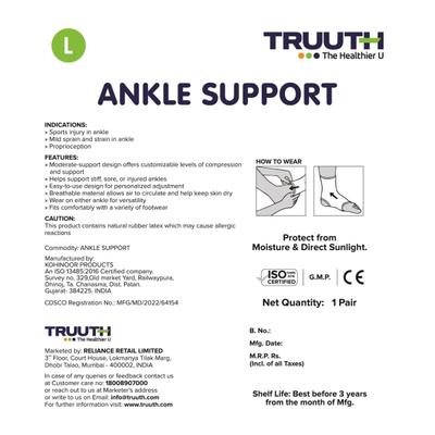 Truuth Ankle Support (L) - Ankle/Foot Supports