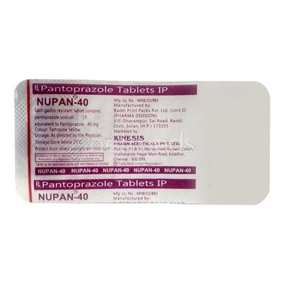 Nupan 40mg Tablet 10'S - Ulcer/Reflux/Flatulence-Aaa