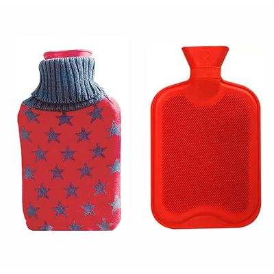Meditive Hot Water Bottle with Cloth Cover - Red 1's - Hot Pack/Ice Bag