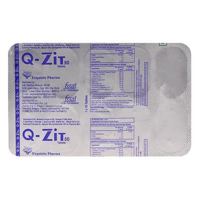 Q ZIT 50 Tablet 10's - Supplements-Vam