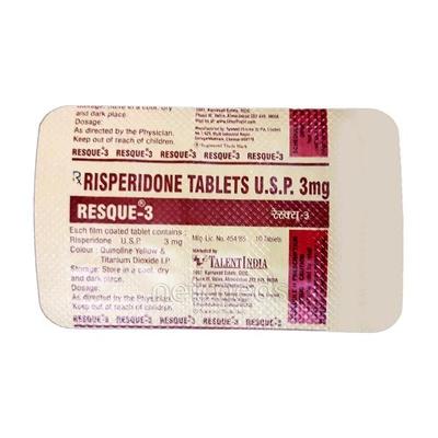 Resque 3mg Tablet 10'S - Schizophrenia-Aps