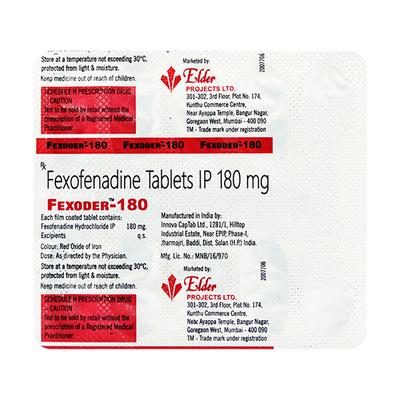 Fexoder 180mg Tablet 10'S - Allergies-Ant