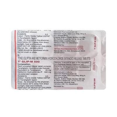 Tglip M 500/20mg Tablet 10'S - Diabetes-Ant