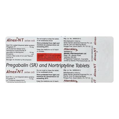 Alnex NT Tablet 10'S - Neuropathic Pain-Dru