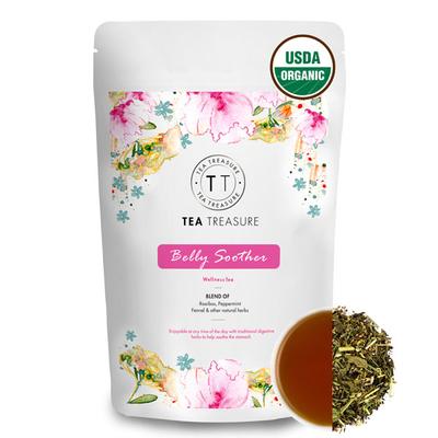 Tea Treasure Wellness Tea Leaves - Belly Soother 50 gm (Pouch) - Teas