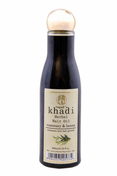 Vagad's Khadi Herbal Hair Oil - Rosemary and Henna 200 ml - Hair Oils