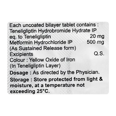 TELITEN M 500 Tablet 10's - Diabetes-Ant
