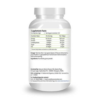 Natures Velvet Lifecare Barley Grass Powder 100 gm - Health Products
