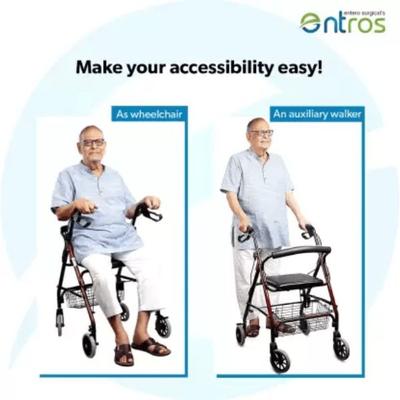 Entros Light Weight Folding Rollator with Wheels (SC5001) 1's - Walker & Walking Stick