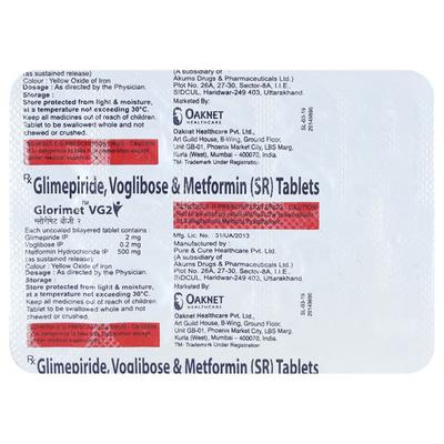 Glorimet VG 2mg Tablet 10'S - Diabetes-Ant
