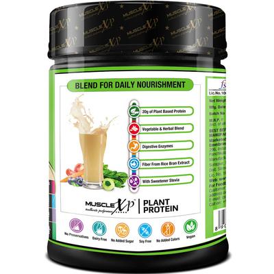 MuscleXP Plant Protein Powder - Chocolate Flavour 400 gm - Workout Essentials