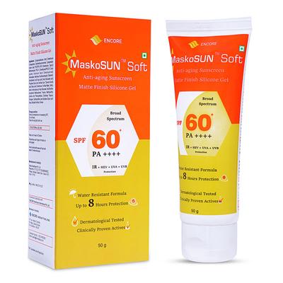 MASKOSUN SOFT SPF 60+ PA ++++ Gel 50gm - Sunscreen Preparations-Emo