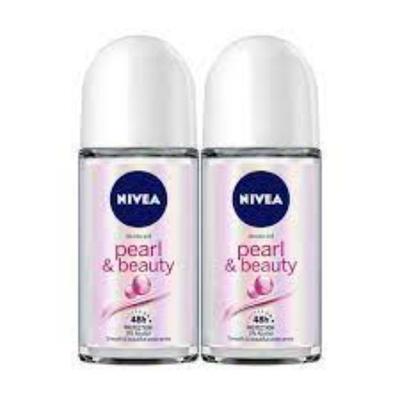 Nivea Pearl & Beauty Deodorant (Pack of 2 x 50 ml) - Deodorants/Roll-Ons