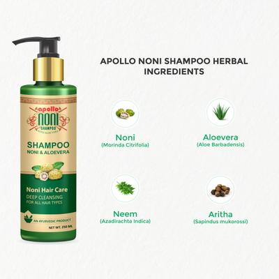 Apollo Noni with Aloevera Deep Cleansing Shampoo 250 ml - Shampoos