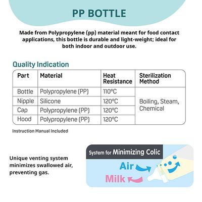 Pigeon Flexible 9+ Months PP Feeding Bottle - Blue 240 ml - Feeding & Nursing