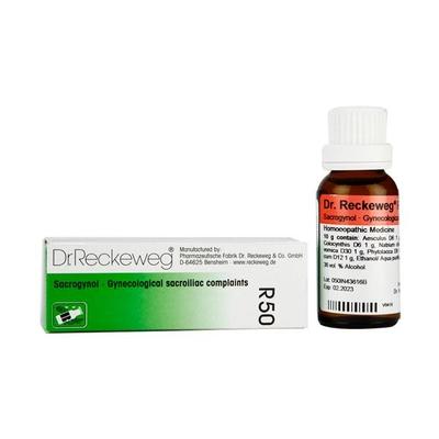 Dr. Reckeweg R50 Sacrogynol Gynecological Sacroiliac Complaints Drops 22 ml - Homeopathic Drops