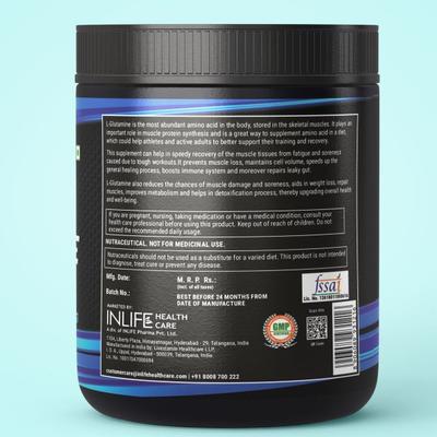 INLIFE Micronized L Glutamine Powder 300 gm - Amino Acids