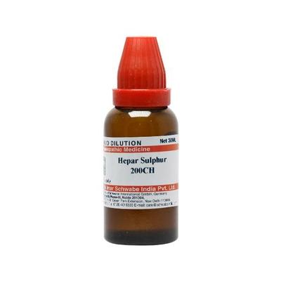 Dr.Willmar Schwabe Hepar Sulphur 200CH Liquid 30 ML - Dilutions