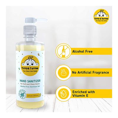 Tiffy & Toffee Non-Alcoholic Hand Sanitizer - Lemon 500 ml + Baby Laundry Detergent 200 ml - Baby Skin Care