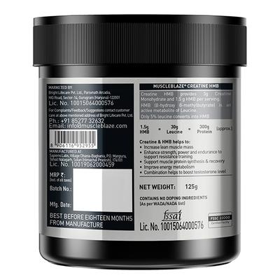 MuscleBlaze Creatine HMB Powder 125 gm - Amino Acids