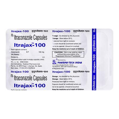 ITRAJAX 100 Capsule 10's - Fungal Infections-Anf