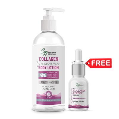 CGG Cosmetics 2% Collagen Serum in Body Lotion 200 ml + Free Collagen Peptide Serum 10 ml - Creams/Oils/Lotions