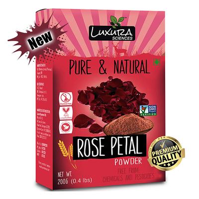 Luxura Sciences Pure & Natural Rose Petal Powder 200 gm - Skin-Treatment