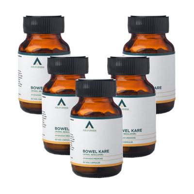 Age Ayurveda Bowel Kare Veg. Capsule (Pack of 5 x 60's) - Digestive Care