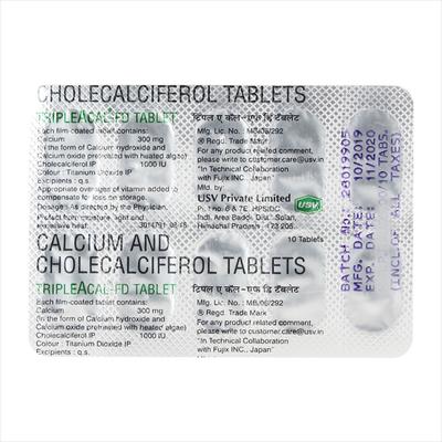 Triple A Cal FD Tablet 10'S - Supplements-Vit