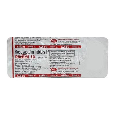 Rozfirst 10mg Tablet 10'S - High Cholesterol-Dys