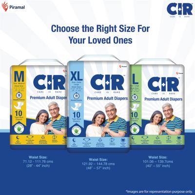 CIR Premium Adult Diapers - Tape (XL) 10's - Adult Diapers & Pads