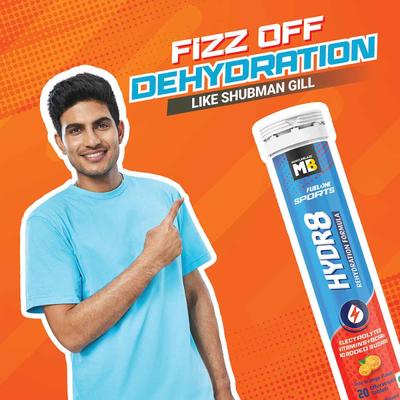 MuscleBlaze Fuel One Sports Hydr8 Effervescent Tablet - Zesty Orange 15's - Workout Essentials