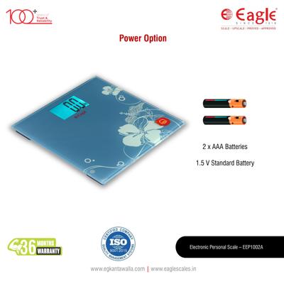 Eagle Digital Weighing Scale Slim Design (EEP-1002A) - Blue - Health Monitoring Devices