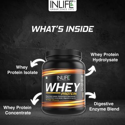 INLIFE Whey Protein Powder - Chocolate Flavour 400 g - Whey Proteins
