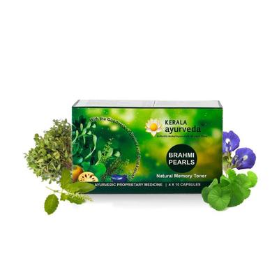 Kerala Ayurveda Brahmi Pearls Capsules (Pack of 4 x 10's) - Speciality Medicines