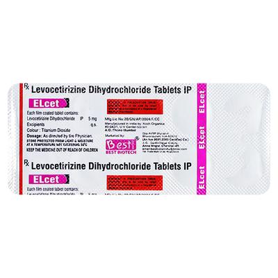 ELCET 5MG TABLET 10'S - Allergies-Ant