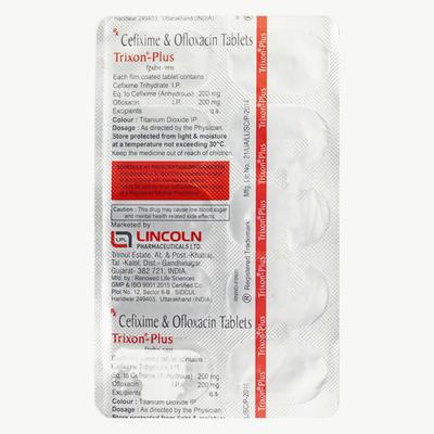 Trixon Plus Tablet 10'S - Bacterial Infections-Cep