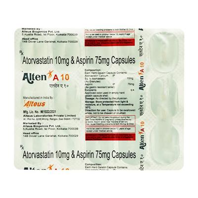 ALTEN A 10 Capsule 15's - High Cholesterol-Dys