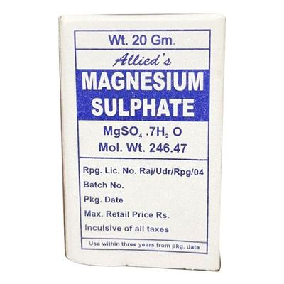 MAGNESIUM SULPHATE(RAJ CHEMICALS) Powder 20gm - Constipation-Lax