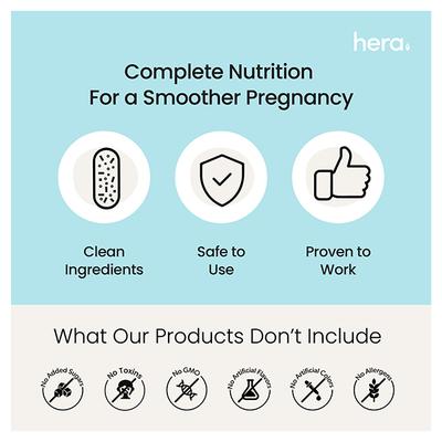 Hera Pregnancy Care Capsule Bundle (Prenatal Multivitamin + Calcium Core + Omega One) - Women Health
