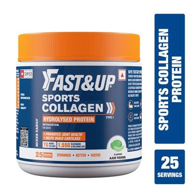 Fast&Up Sports Collagen Protein Powder - Aam Panna Flavour 237.5 gm - Workout Essentials
