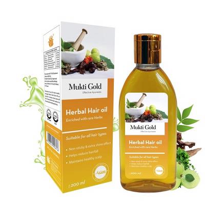 Mukti Gold Herbal Hair Oil 100 ml - Hair Oils