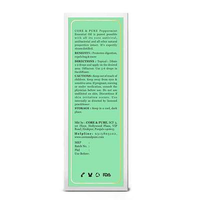 Core & Pure Grade A Essential Oil - Peppermint 12 ml - Essential Oils