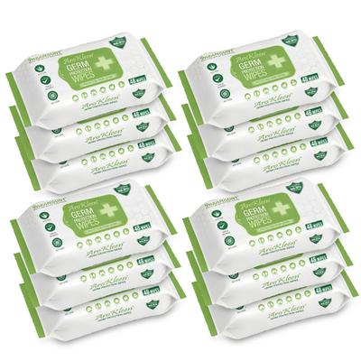 AroKleen Germ Protection Wipes (150 mm x 200 mm) (Pack of 12 x 48's) 1's - Facial Wipes & Tissues